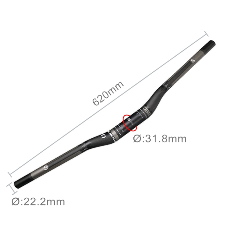 Rynx | TOSEEK Full Carbon Fiber Road Bike Bent Handlebar, Size: 620mm (Matte)
