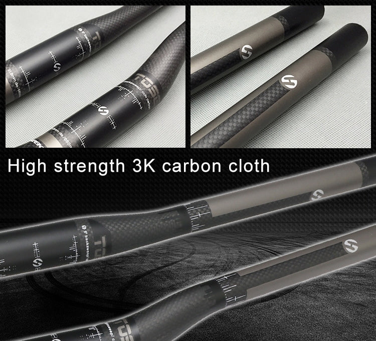 Rynx | TOSEEK Full Carbon Fiber Road Bike Bent Handlebar, Size: 620mm (Matte)