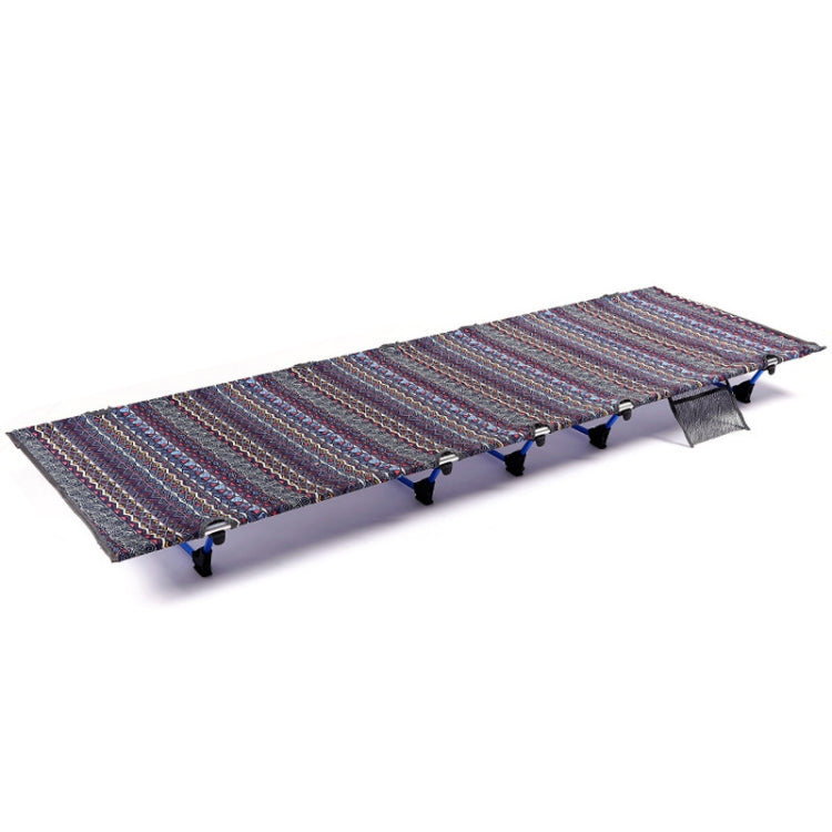 Rynx | Outdoor Folding Camping Mat Single Bed Portable Aluminium Alloy Sleeping Bed, Size: 180x61x14cm (Blue)