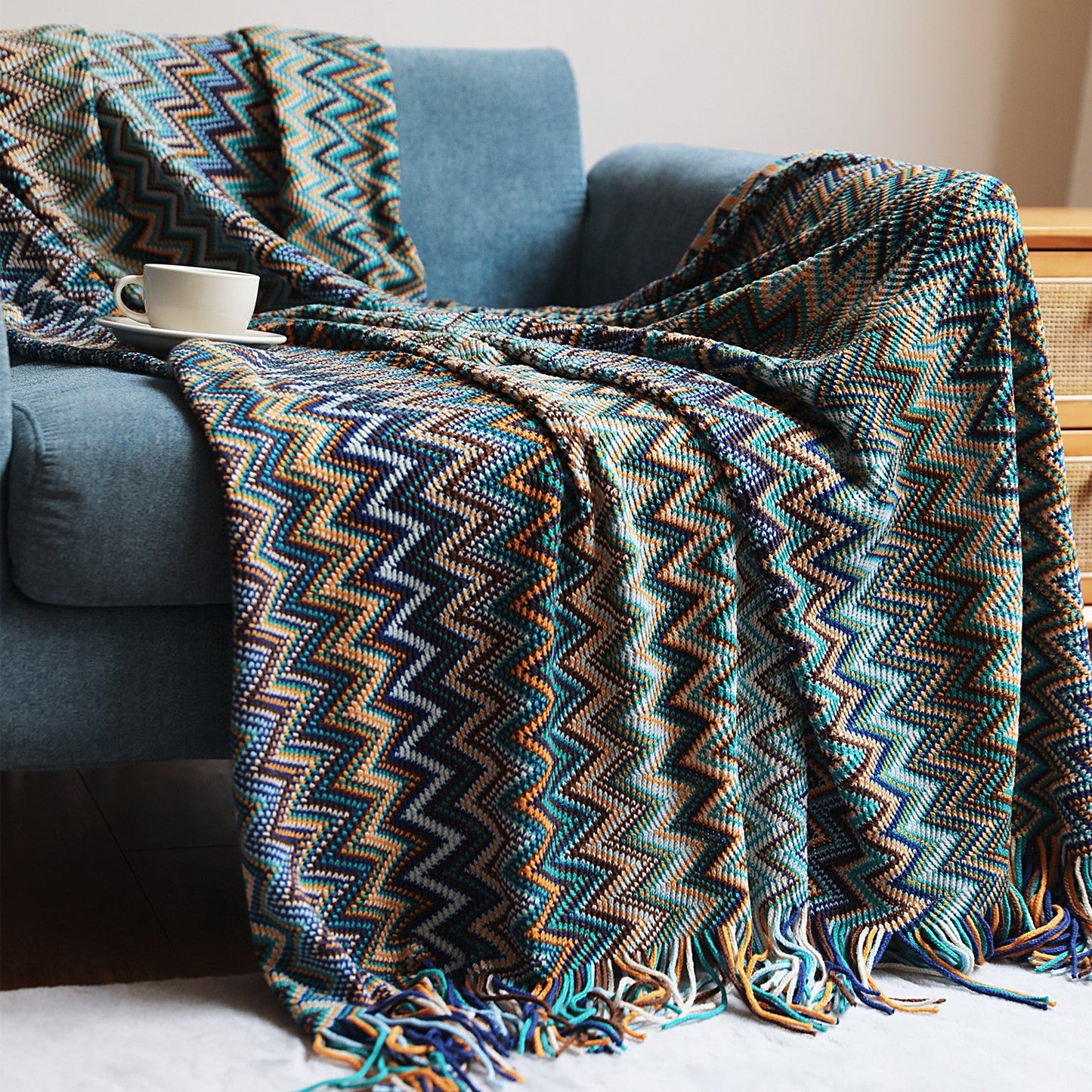 Rynx | Owen Colorful Chevron Bedspread