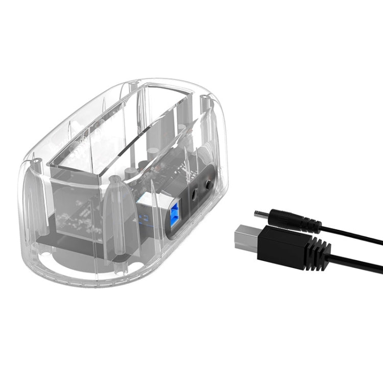 Rynx | ORICO 6139U3 2.5 / 3.5 Inch Transparent SATA to USB 3.0 Hard Drive Docking Station (Transparent)