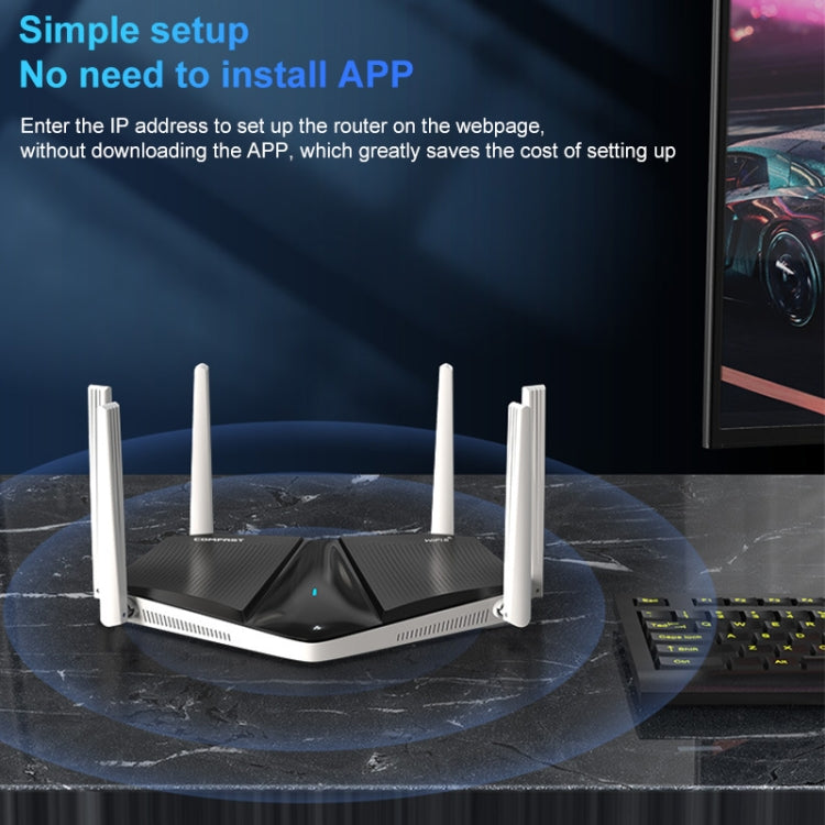 Rynx | Wireless Router, COMFAST CF-WR633AX 1800Mbps WiFi6 Dual Band Gigabit Router