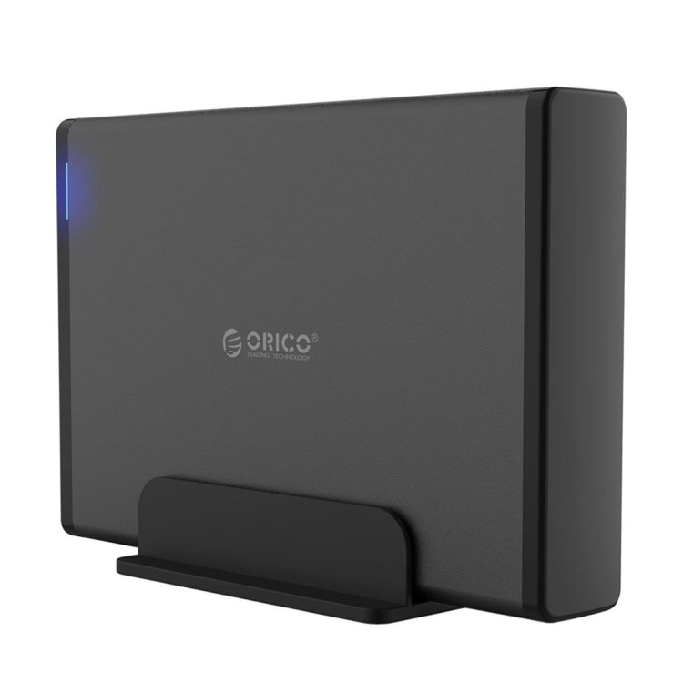 Rynx | ORICO 7688U3 Vertical Aluminum External Hard Drive Enclosure Storage Box Hard Drive Dock for 3.5 Inch SATA HDD (Black)
