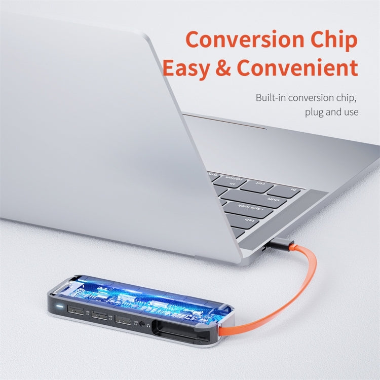 Rynx | ROCK TR01 10 In 1 Type-C / USB-C to HDMI + VGA Multifunction Extension HUB Adapter (Silver)