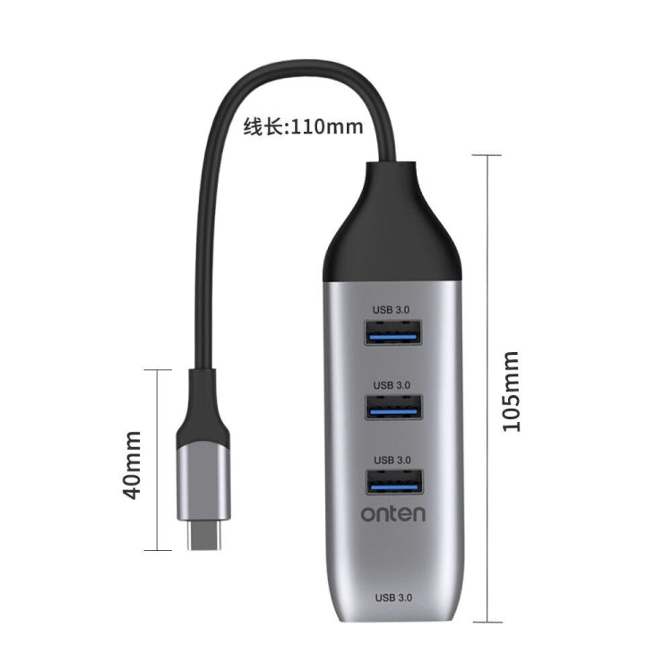Rynx | Onten 95118U 4 in 1 USB-C / Type-C to 4 USB 3.0 Ports Multifunctional HUB Converter Docking Station