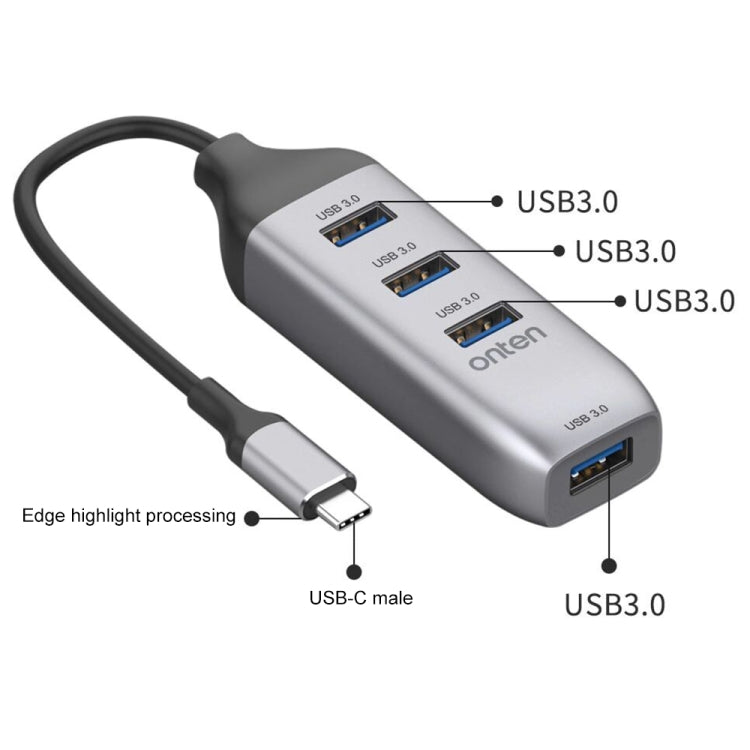 Rynx | Onten 95118U 4 in 1 USB-C / Type-C to 4 USB 3.0 Ports Multifunctional HUB Converter Docking Station
