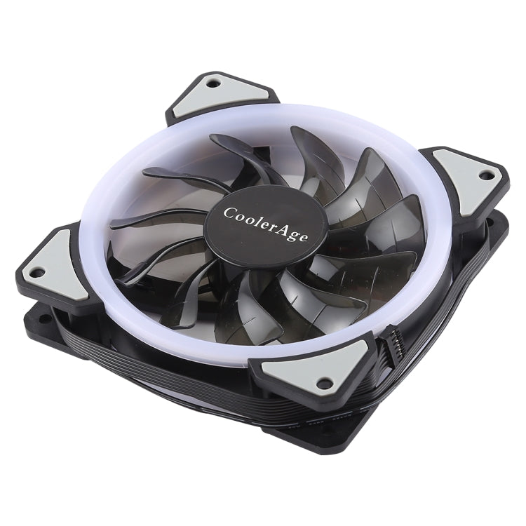 Rynx | 3 PCS CoolerAge DC 12V - 0.25A 2500RPM Remote Control Computer Cooler Cooling Case Fan with Adjustable LED