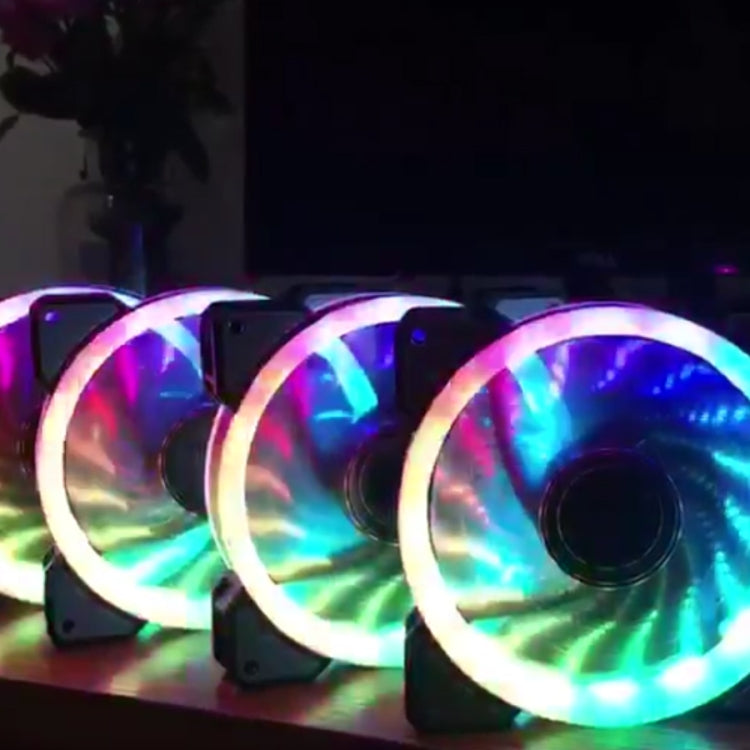 Rynx | 3 PCS CoolerAge DC 12V - 0.25A 2500RPM Remote Control Computer Cooler Cooling Case Fan with Adjustable LED