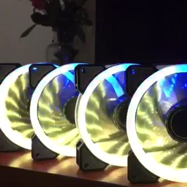 Rynx | 3 PCS CoolerAge DC 12V - 0.25A 2500RPM Remote Control Computer Cooler Cooling Case Fan with Adjustable LED