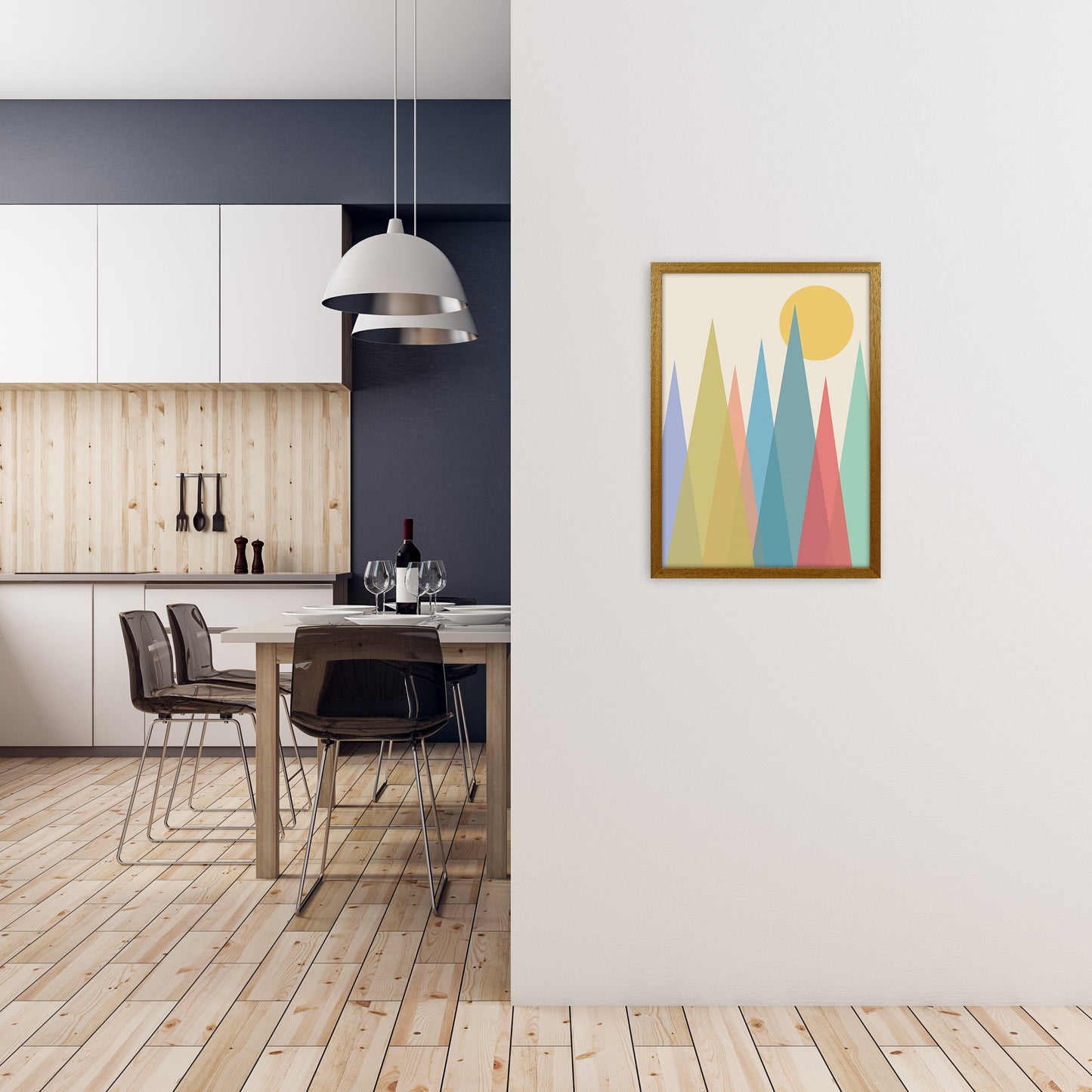 Rynx | Day and Night Kindergarten Mid Century Modern Art Print Day A