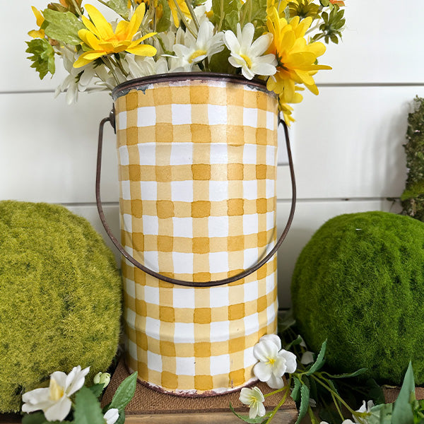 Rynx | Worn patterned metal buckets, set of 3