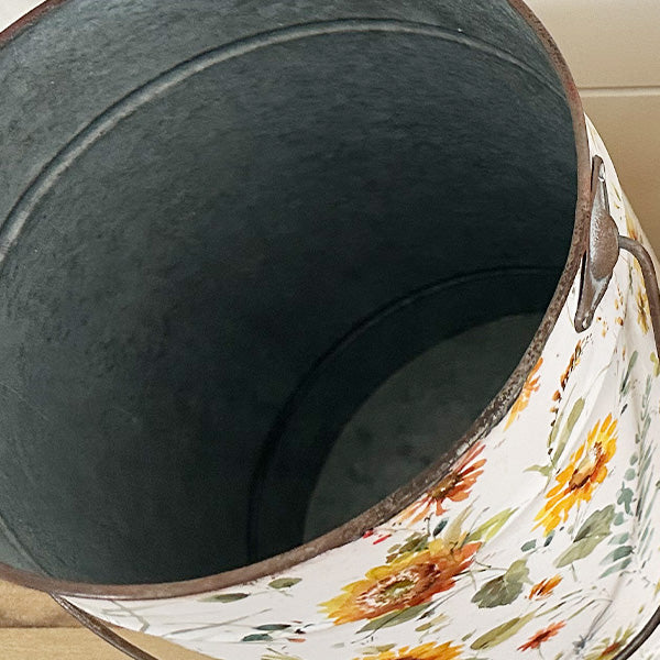 Rynx | Worn patterned metal buckets, set of 3