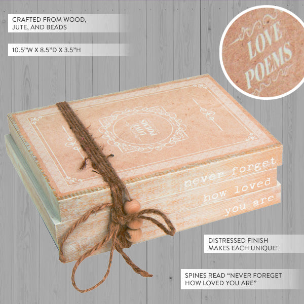 Rynx | Never Forget How Loved You Are Stacked Books Decor
