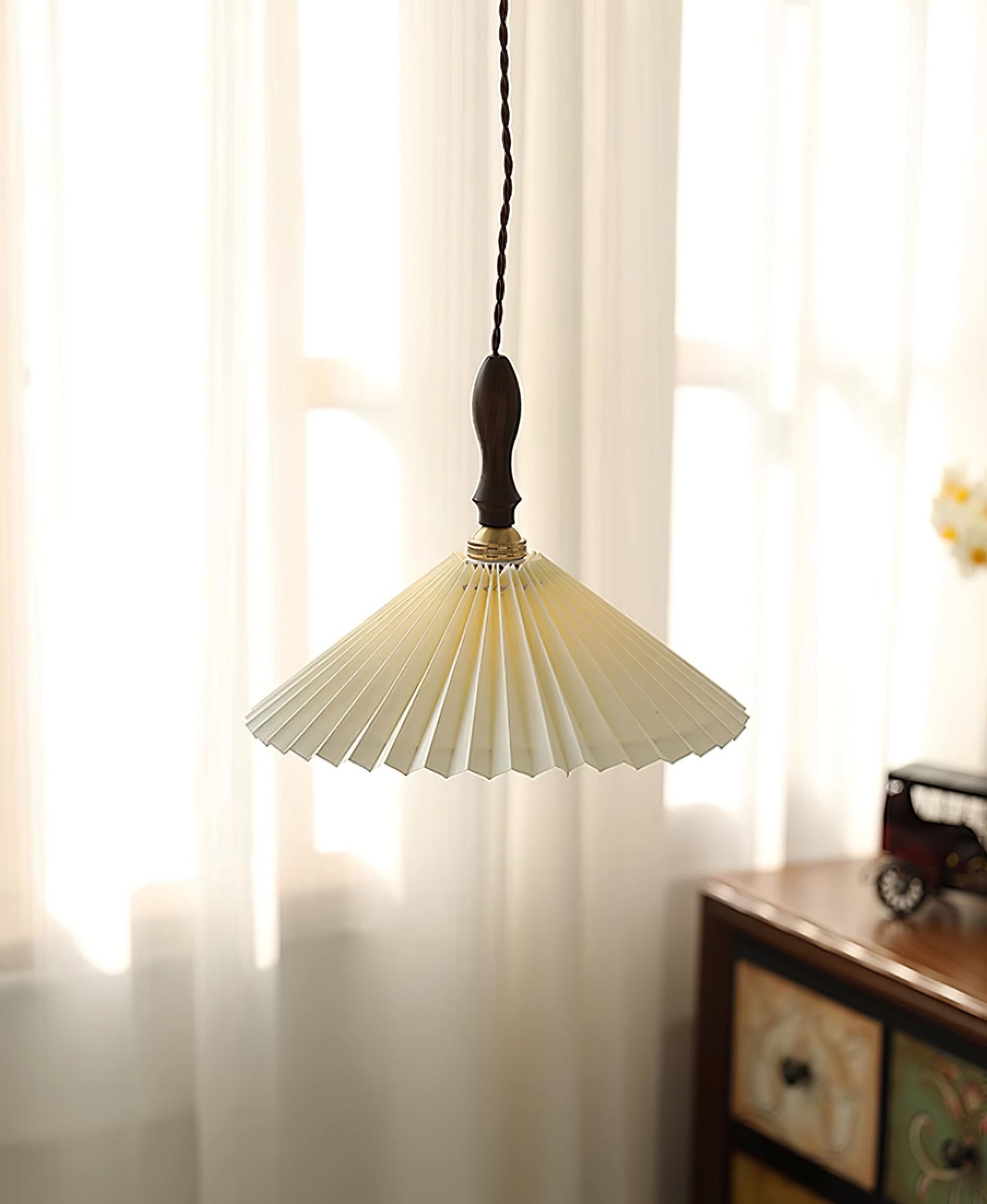 Rynx | Prairie Pleated Plug In Pendant Lamp