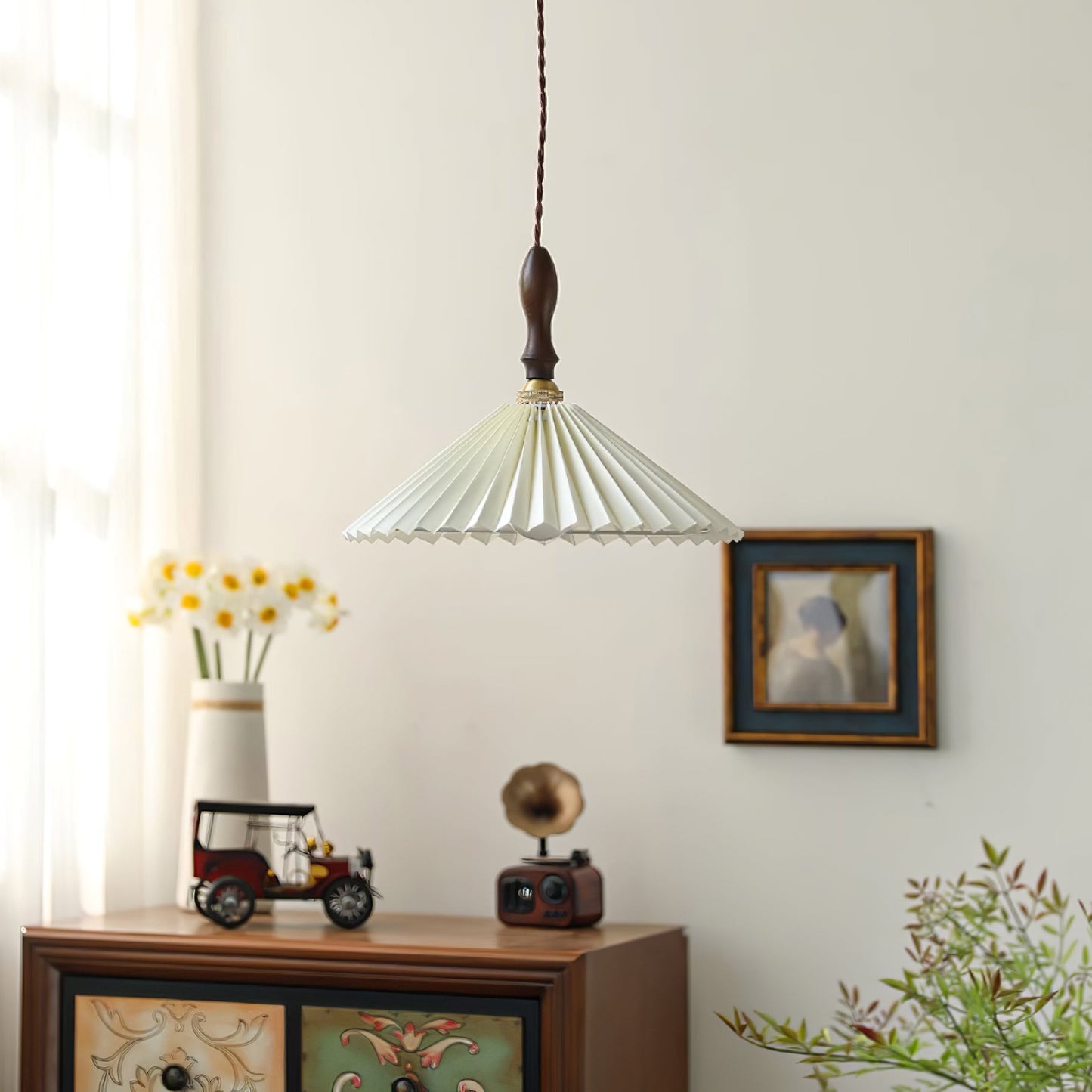 Rynx | Prairie Pleated Plug In Pendant Lamp