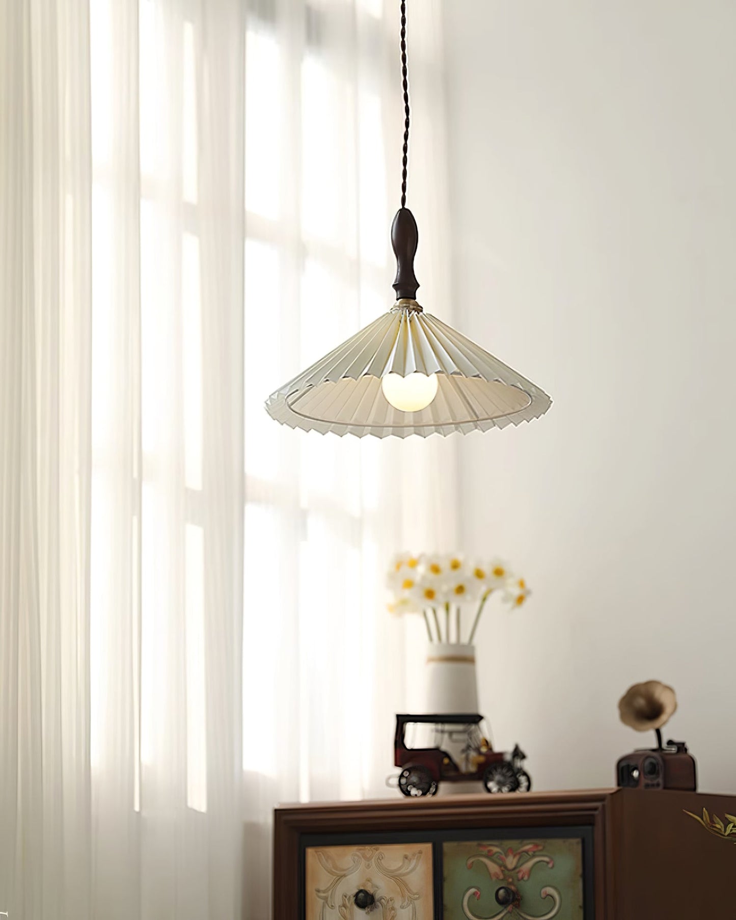 Rynx | Prairie Pleated Plug In Pendant Lamp