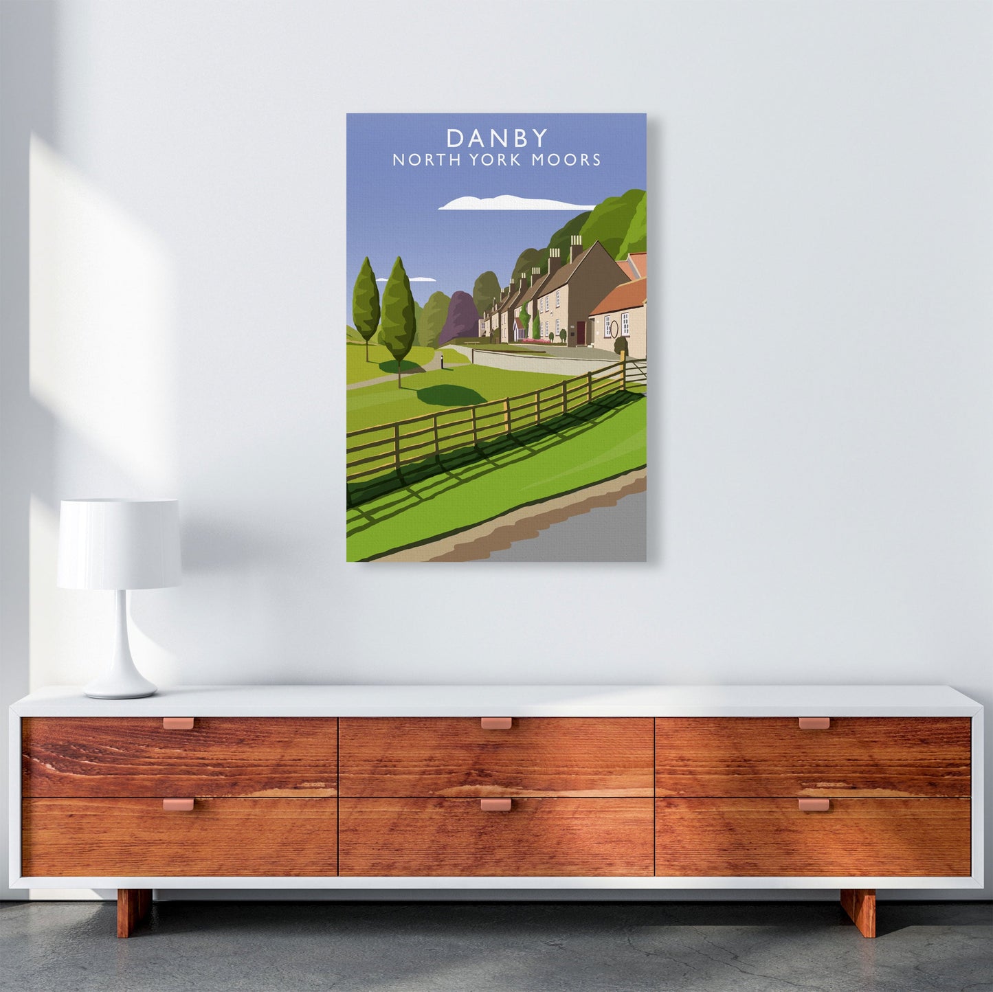 Rynx | Danby (Portrait) by Richard O'Neill Yorkshire Art Print, Vintage Travel Poster