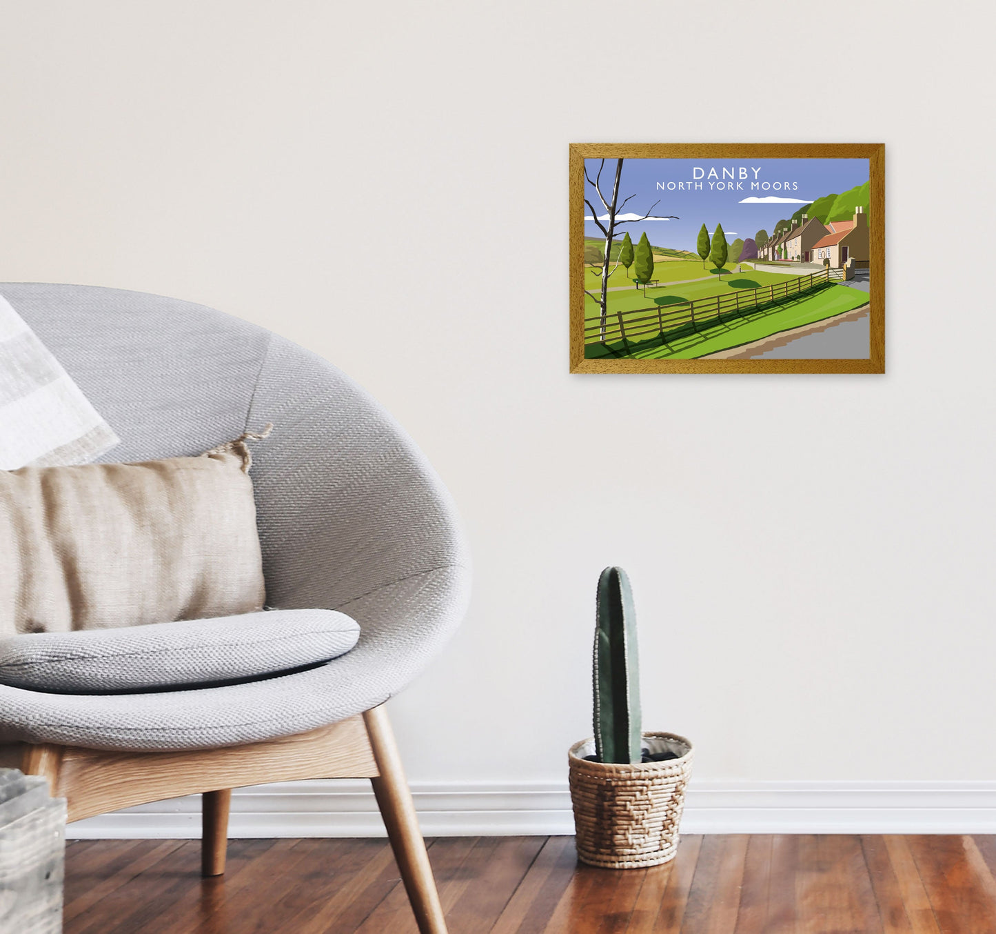 Rynx | Danby (Landscape) by Richard O'Neill Yorkshire Art Print, Vintage Travel Sign