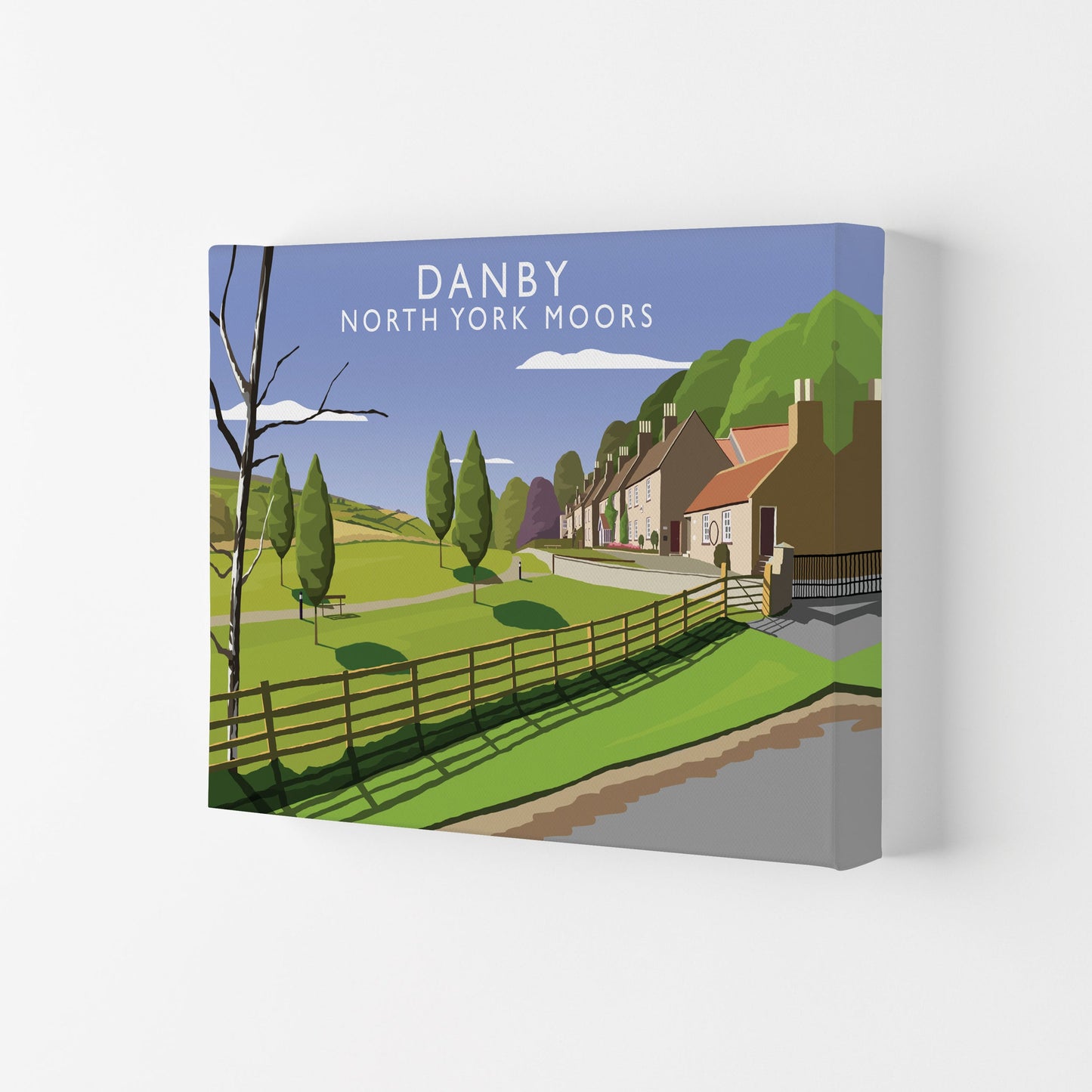 Rynx | Danby (Landscape) by Richard O'Neill Yorkshire Art Print, Vintage Travel Sign