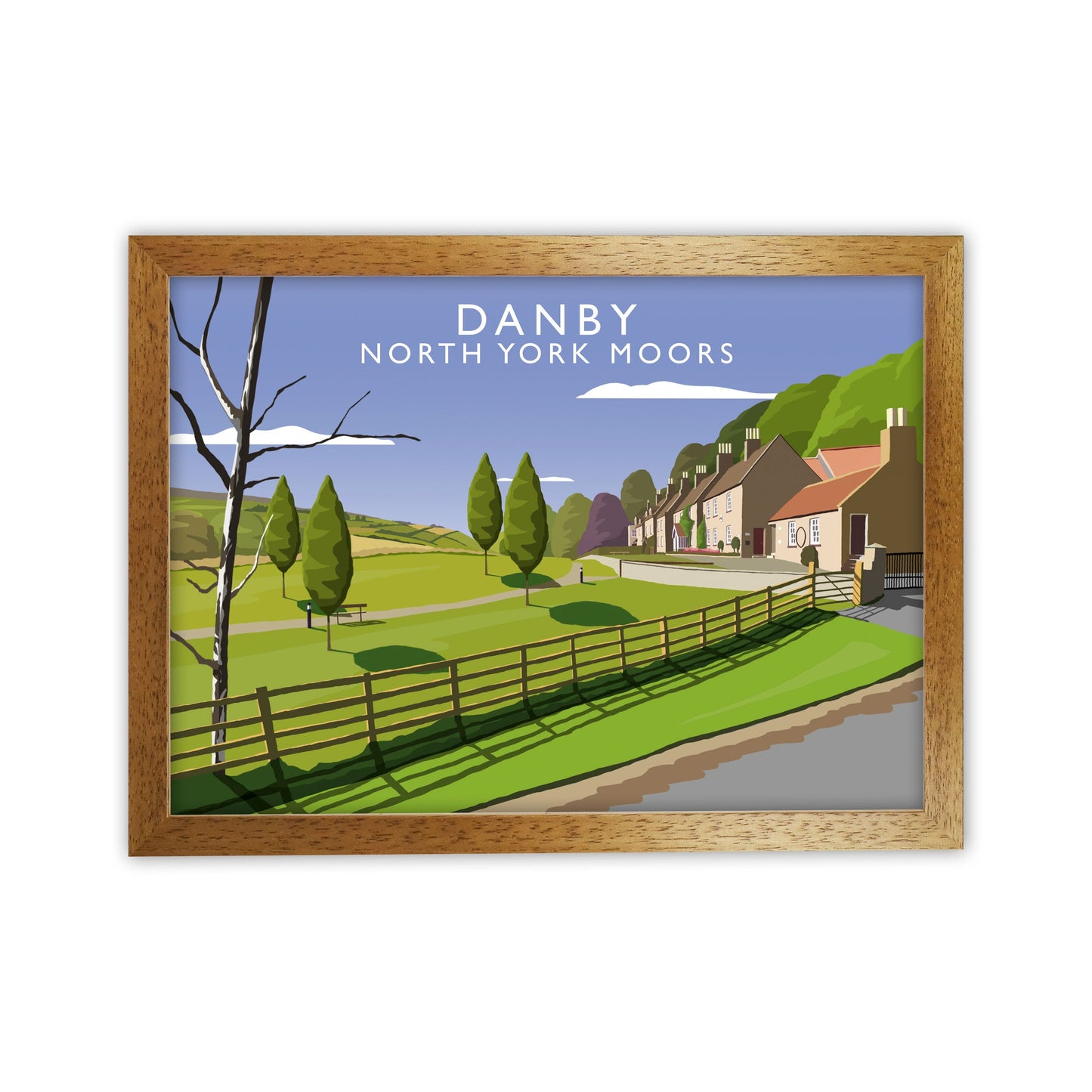 Rynx | Danby (Landscape) by Richard O'Neill Yorkshire Art Print, Vintage Travel Sign
