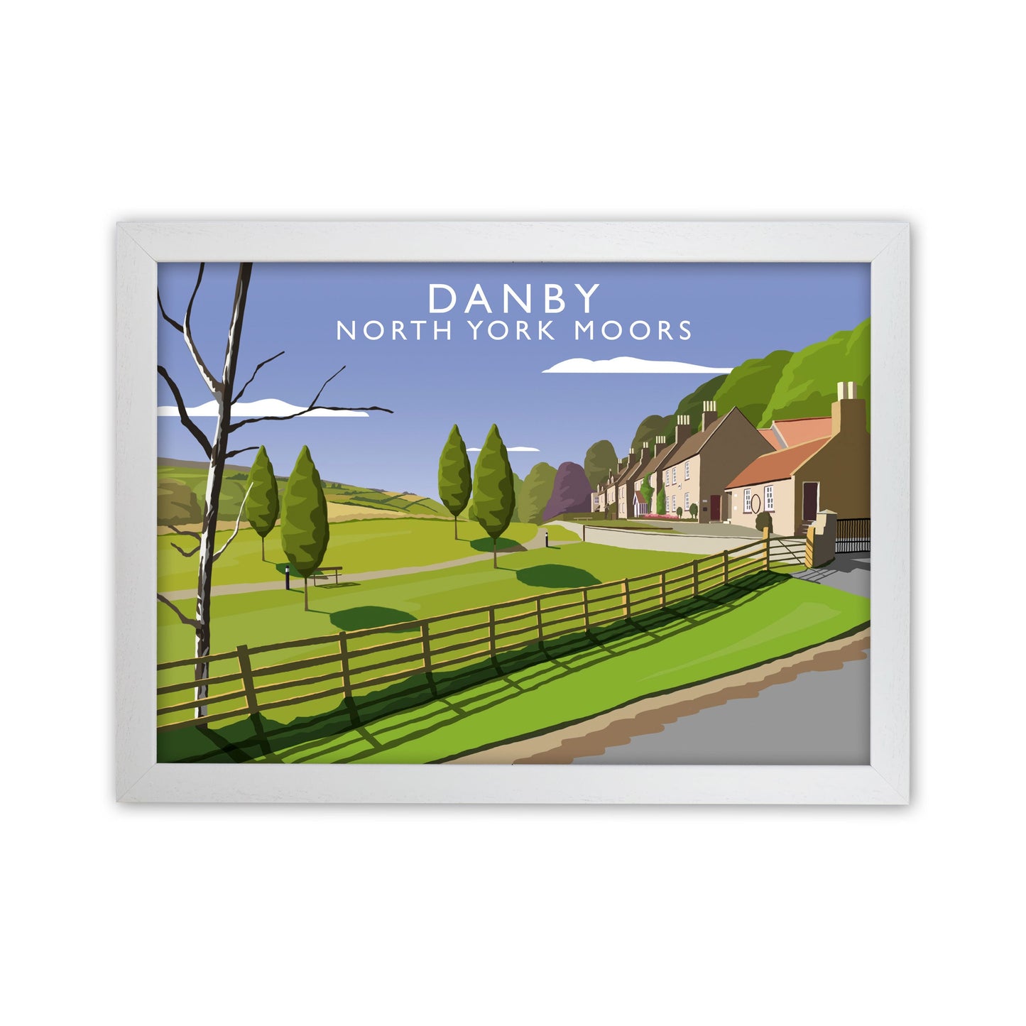 Rynx | Danby (Landscape) by Richard O'Neill Yorkshire Art Print, Vintage Travel Sign