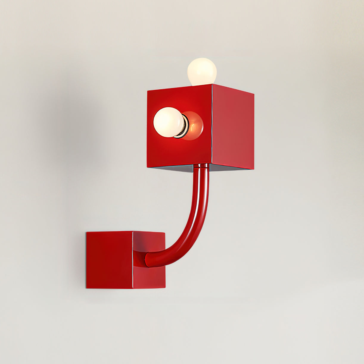 Rynx | Red Cube Wall Lamp