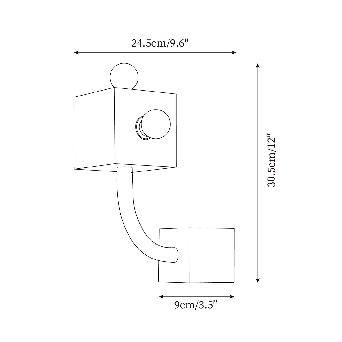 Rynx | Red Cube Wall Lamp