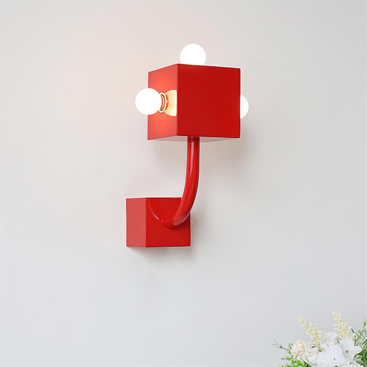 Rynx | Red Cube Wall Lamp
