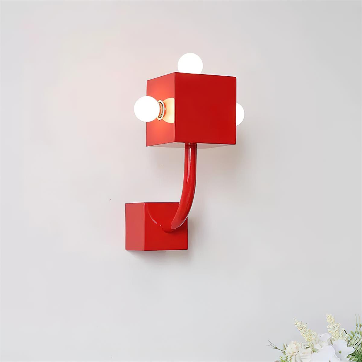 Rynx | Red Cube Wall Lamp