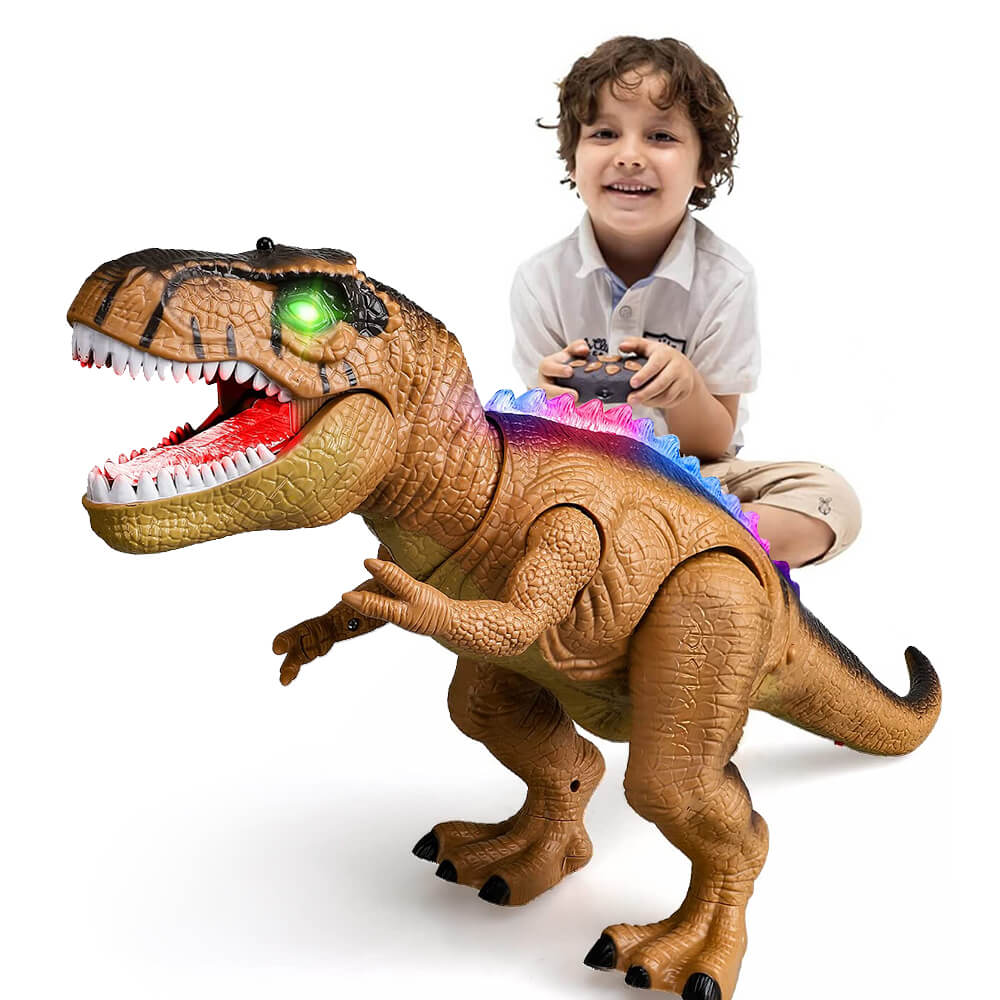 RYNX | Control The T-Rex Dinosaur With Led Lighting Brown
