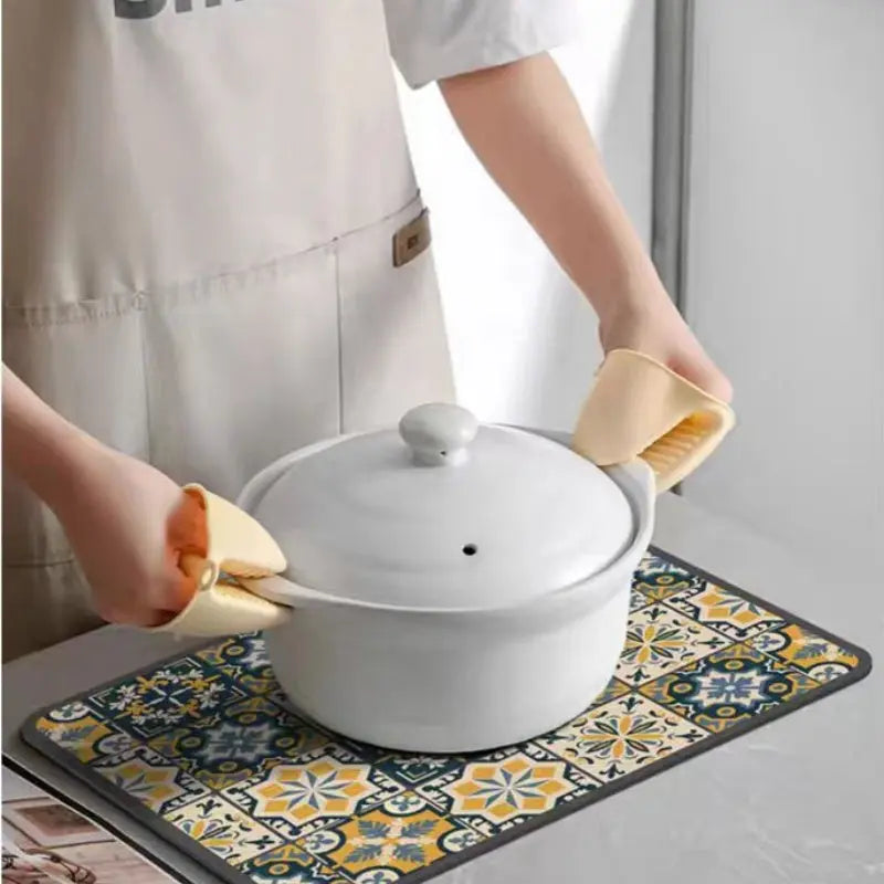 Rynx | Retro-Quick-drying Drain Mat for Kitchen & Counters