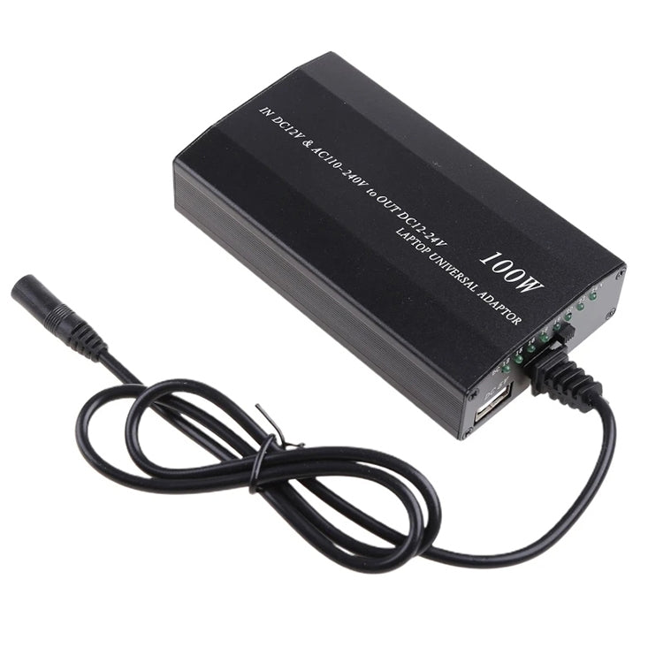 Rynx | 100W Universal Laptop AC / DC Adapter, Convenient Switchable Voltage, with USB 5V Port