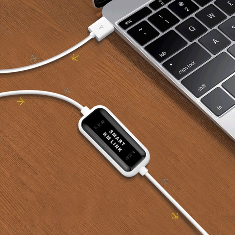 Rynx | High Speed USB 2.0 Smart KM Link Cable, Share Keyboard & Mouse from PC to PC, Plug and Play, Length: 165cm