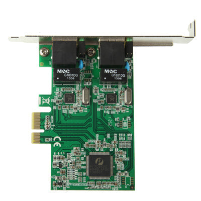Rynx | PCI-Express Dual Gigabit Ethernet Controller Card Adapter 2 Port RJ45 10/100/1000 BASE-T (IO-PCE8111-2GLAN)