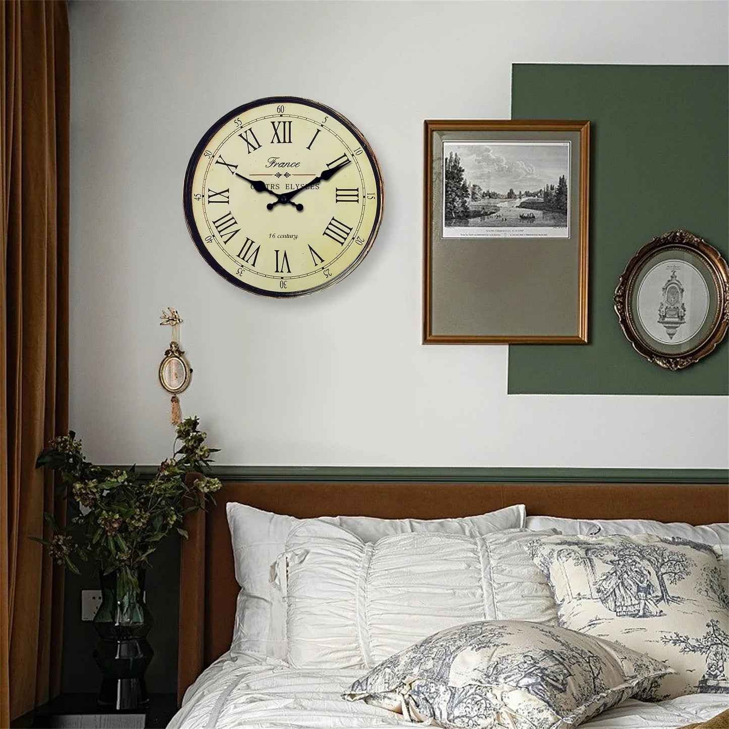Rynx | Wall Clock - Classic French Design - Silent Quartz Movement