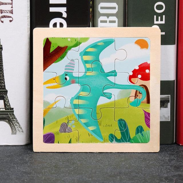 Rynx | Animal Adventure Wooden Tangram Puzzle Set - Creative Learning Toy for Children