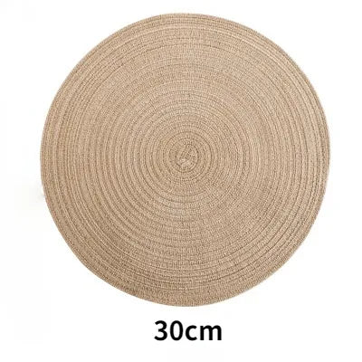 RYNX | 6-piece set anti-slip round placemats 30cm Coffee