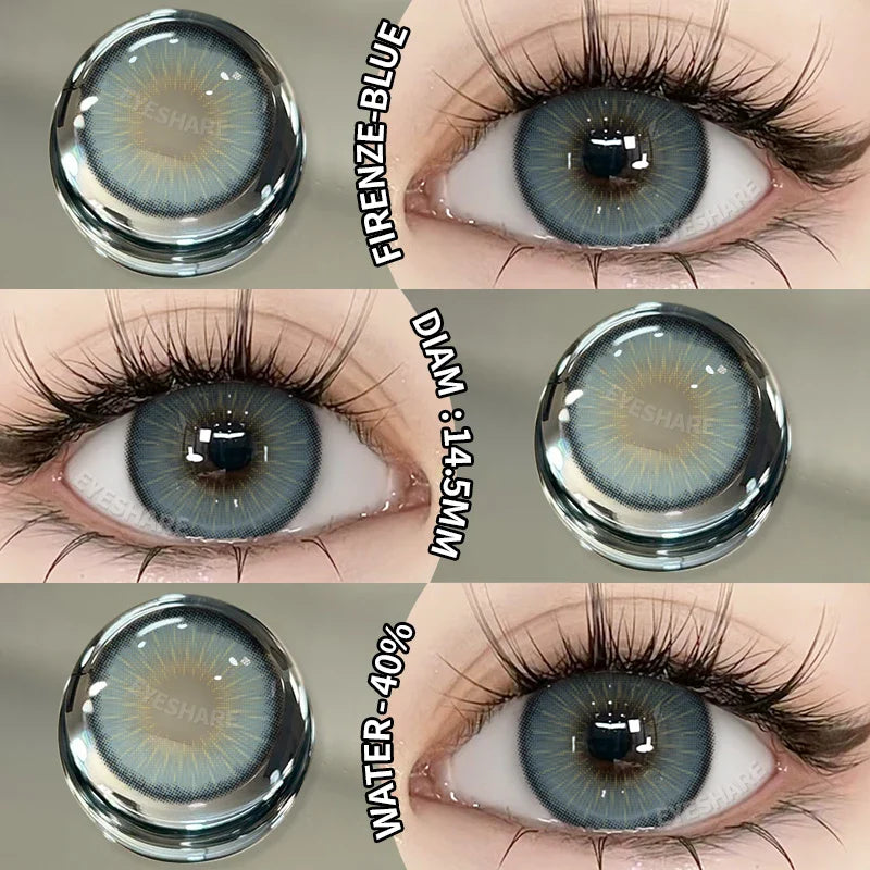 Rynx | New Fashion Colored Contact Lenses Naturally Brown Contact Blue Lenses Gray Pupils Cosmetic Colored Lenses Green Eye Lenses
