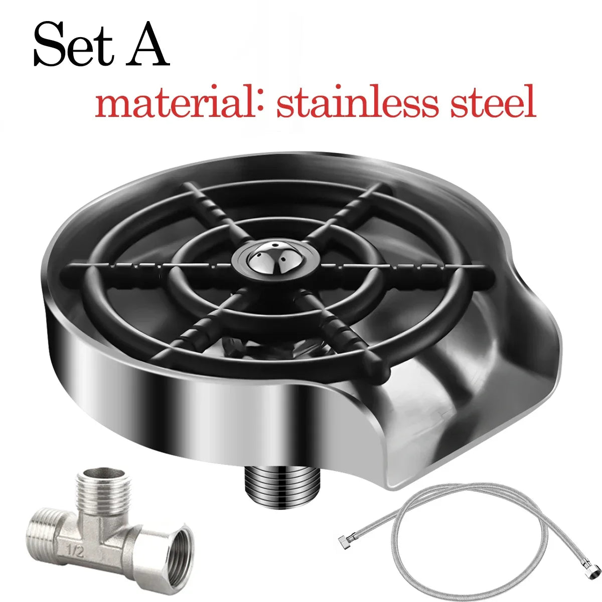 Rynx | Automatic Cup Washer Faucet Glass Rinser for Kitchen Sink - Bar Glass Rinser, Coffee Pitcher Wash Cup Tool, Essential Kitchen Sink Accessories