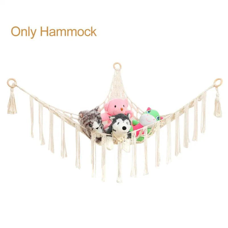 Rynx | Stylish Boho Filled Animal Storage Hammock - Modern Toy Organizer