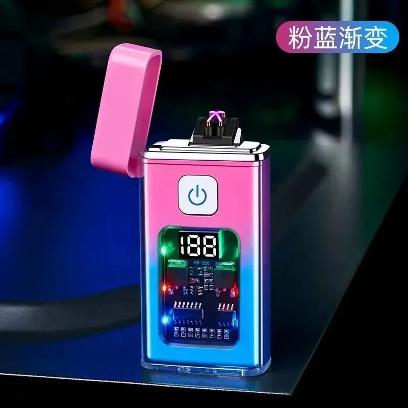 Rynx | Stylish USB Rechargeable Electric Lighter - Windproof Dual ARC Plasma Lighter for Men, Outdoor Camping Fire Starter Gadget