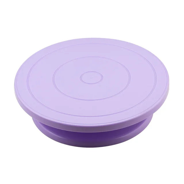 Rynx | Plastic Cake Turntable: Rotating Stable Stand for Baking Decoration - DIY Mold, Anti-Skid Round Cake Table