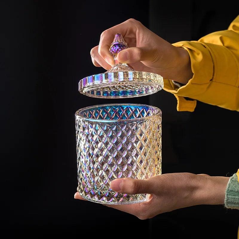 Rynx | Colorful diamond glass storage container for sweets and sugar - 300ML & 600ML options
