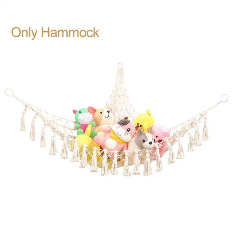 Rynx | Stylish Boho Filled Animal Storage Hammock - Modern Toy Organizer