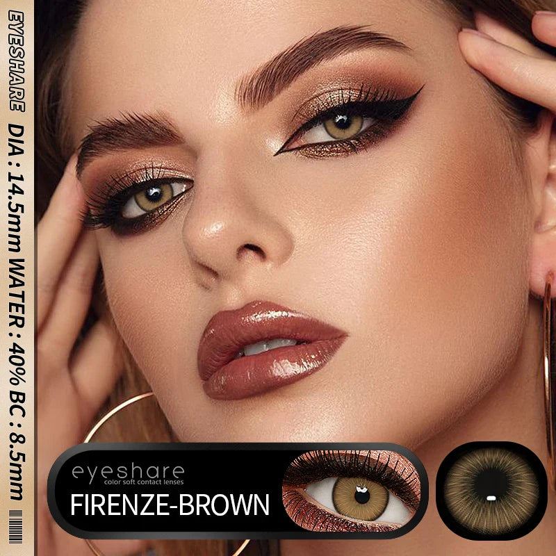 Rynx | New Fashion Colored Contact Lenses Naturally Brown Contact Blue Lenses Gray Pupils Cosmetic Colored Lenses Green Eye Lenses