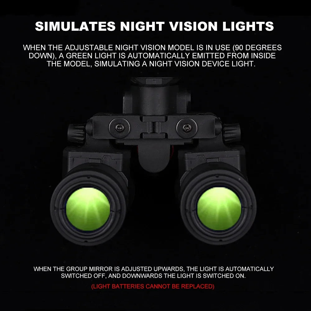 Rynx | AN/PVS31 Dual-Tube Binocular Night Vision Goggles – Dummy Props for Airsoft Helmet, Hunting, and Cosplay Accessories