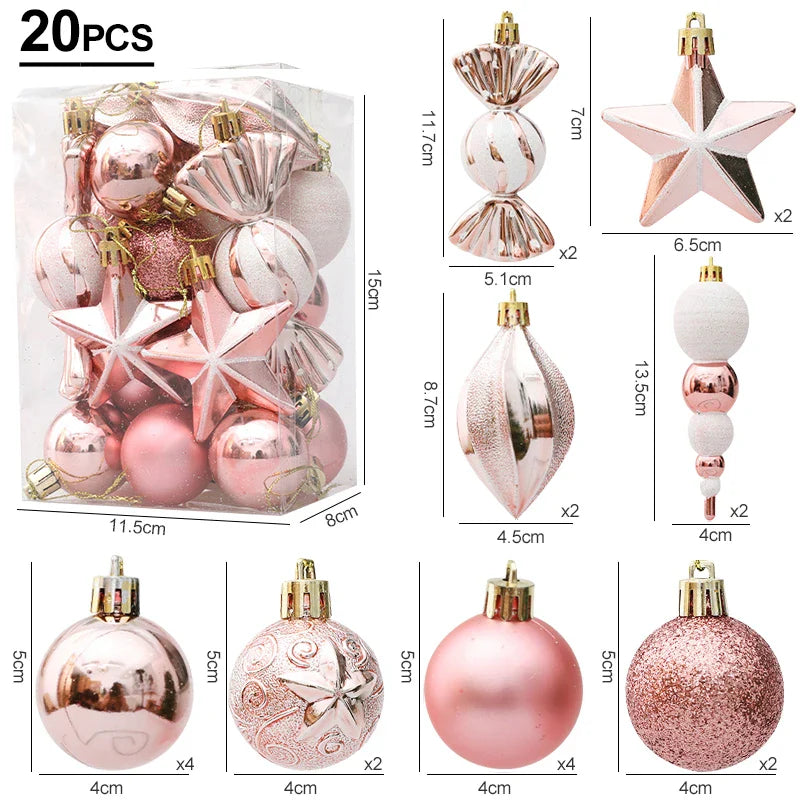Rynx Christmas Tree Ornaments Red Candy Cane Hanging Decoration Large Pendants Set Christmas Decorations For Home 2024 Natal Navidad New Year