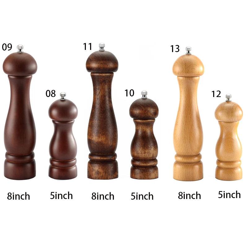 Rynx | Elegant adjustable salt and pepper mill set made of solid wood for outdoor dining