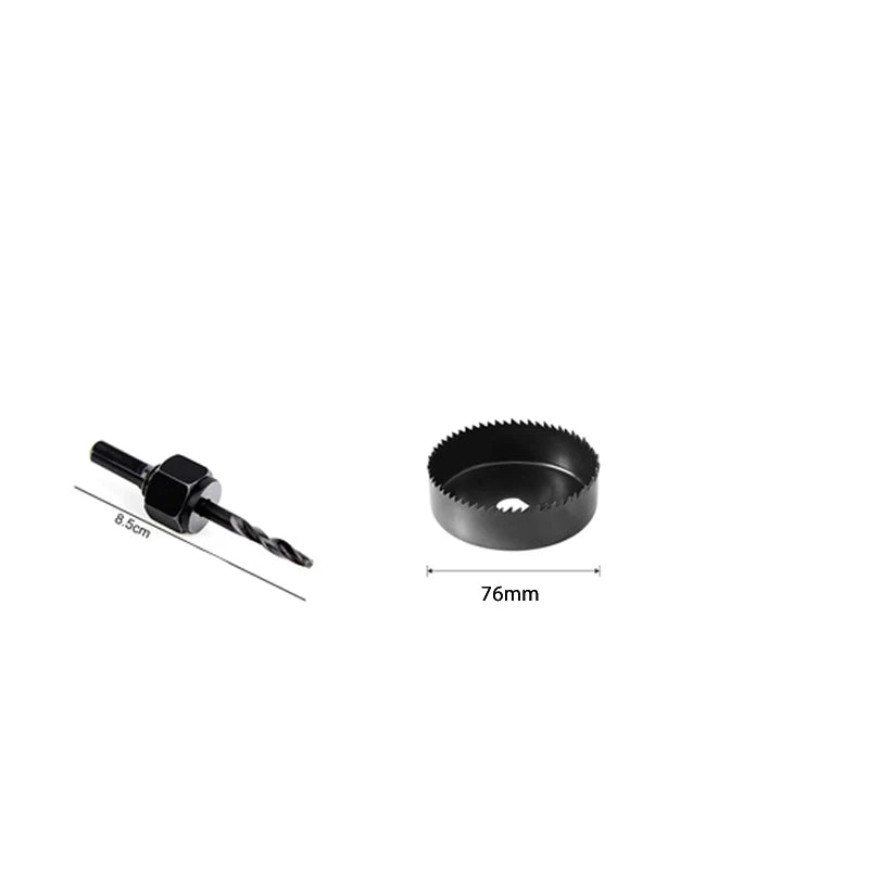 Rynx | Hole Saw Kit: 2/3/6/8/13/16PCS Set with Mandrels, Hex Key & Storage Box - Ideal for Soft Wood & PVC Board