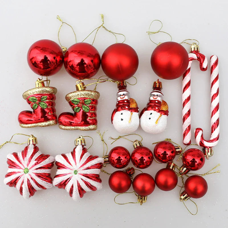 Rynx Christmas Tree Ornaments Red Candy Cane Hanging Decoration Large Pendants Set Christmas Decorations For Home 2024 Natal Navidad New Year